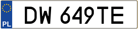 Trailer License Plate